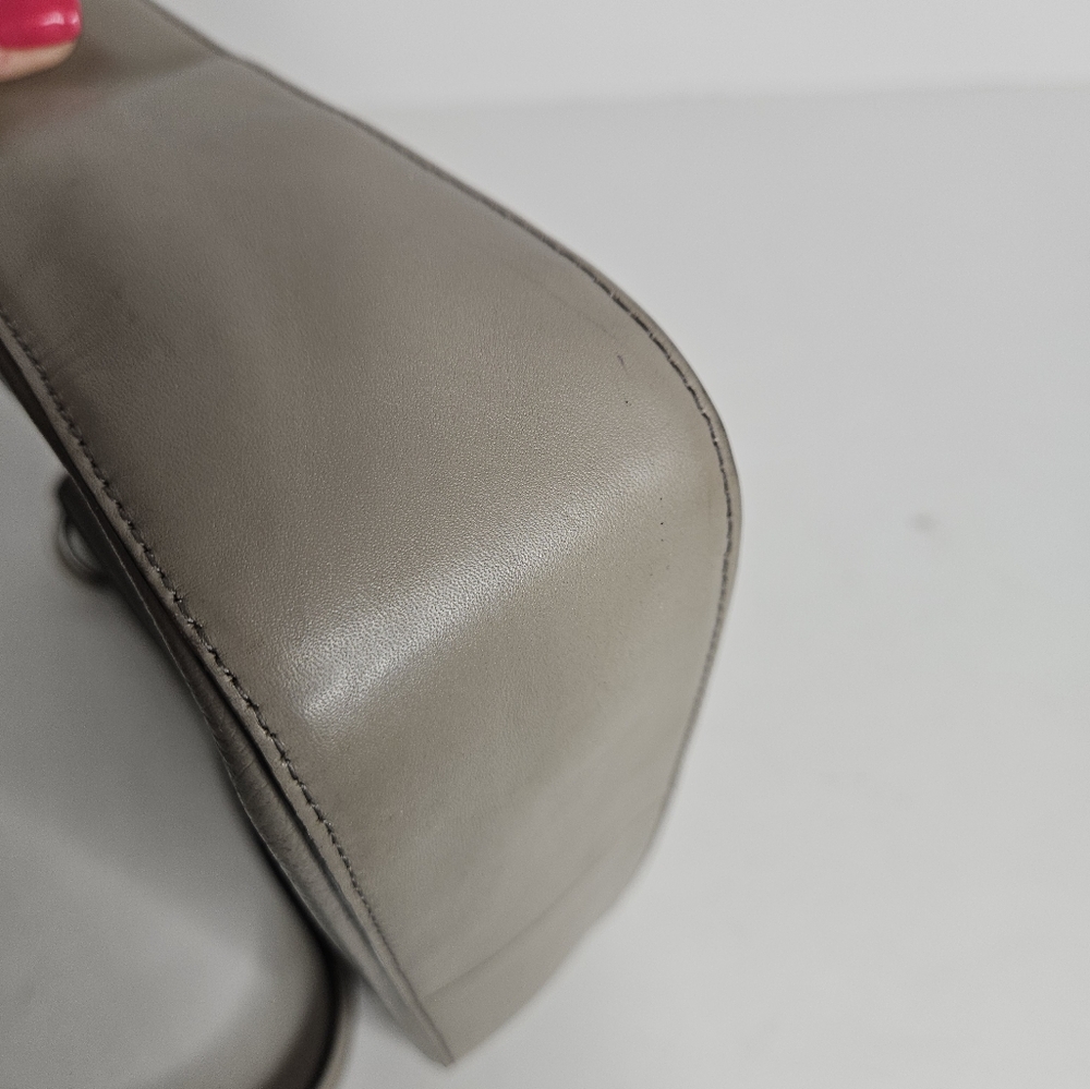 Rebecca Minkoff Jody Leather Feed Bag Crossbody Taupe - Picture 12 of 14